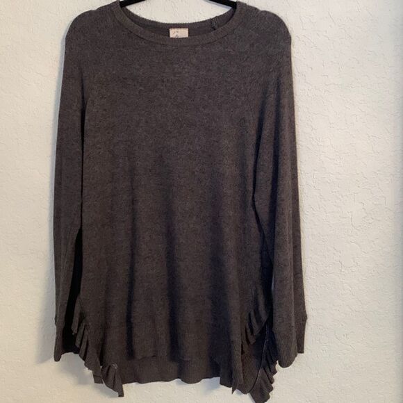 Anthropologie Gray Tunic Sweater Size S - Picture 1 of 8